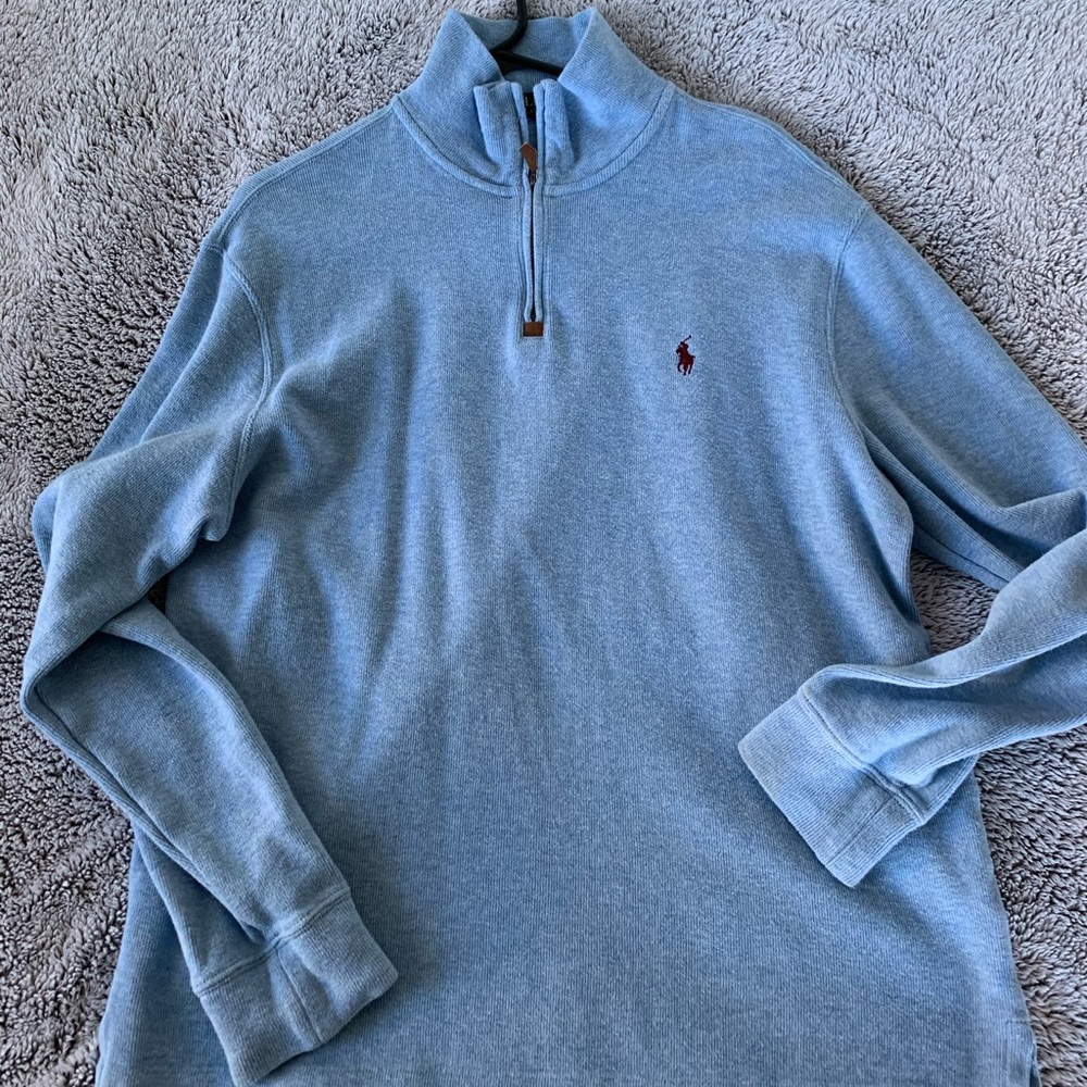 Men’s M Polo half zip pullover sweater